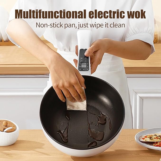 Tigaie Electrica Inteligenta - 3L, Multifunctionala, Panou Control, 26cm, Prajire, Fierbere, Aburire, Mentinerea Caldurii