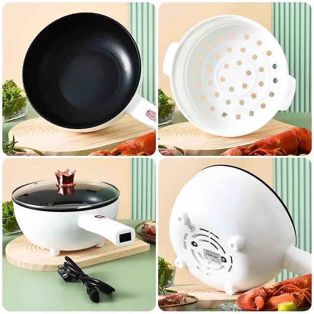 Tigaie Electrica Inteligenta - 3L, Multifunctionala, Panou Control, 26cm, Prajire, Fierbere, Aburire, Mentinerea Caldurii