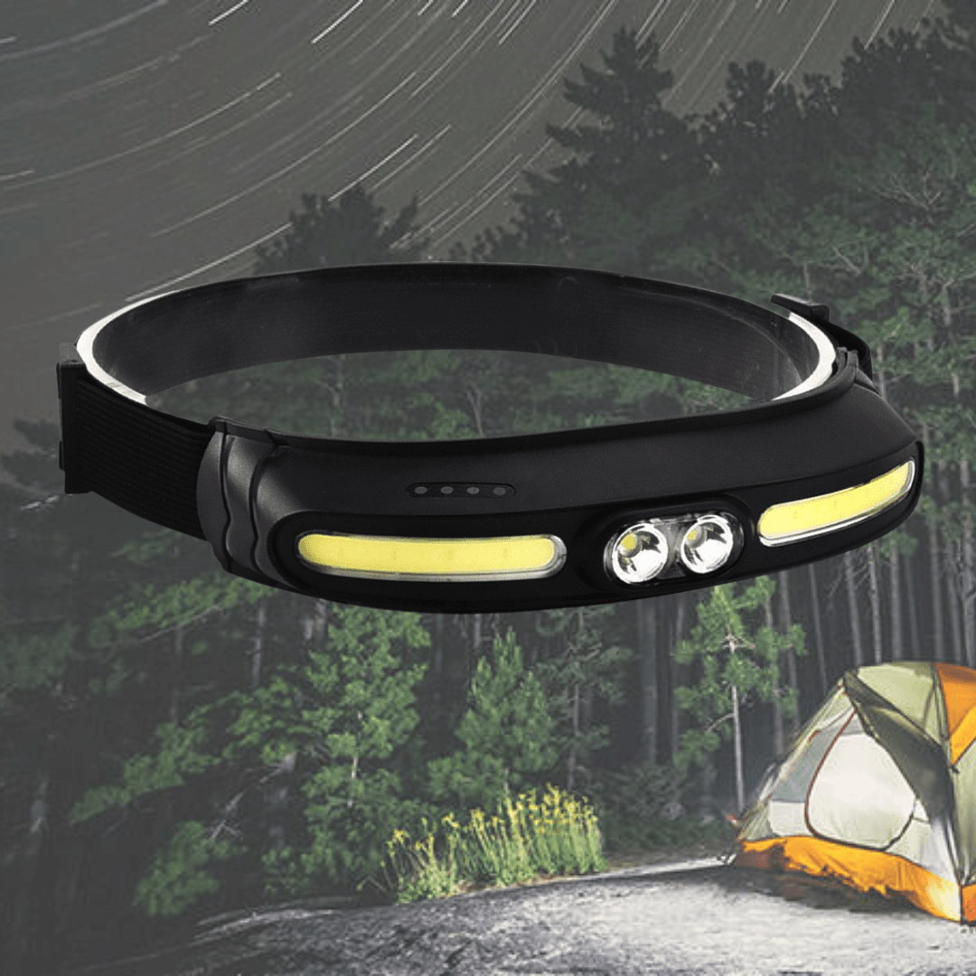 Lanterna LED pentru Cap 3 in 1, cu Banda Reflectorizanta si Incarcare USB