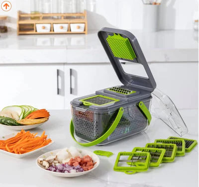 Razatoare Multifunctionala 9 in 1, Legume si Fructe, 22x Accesorii