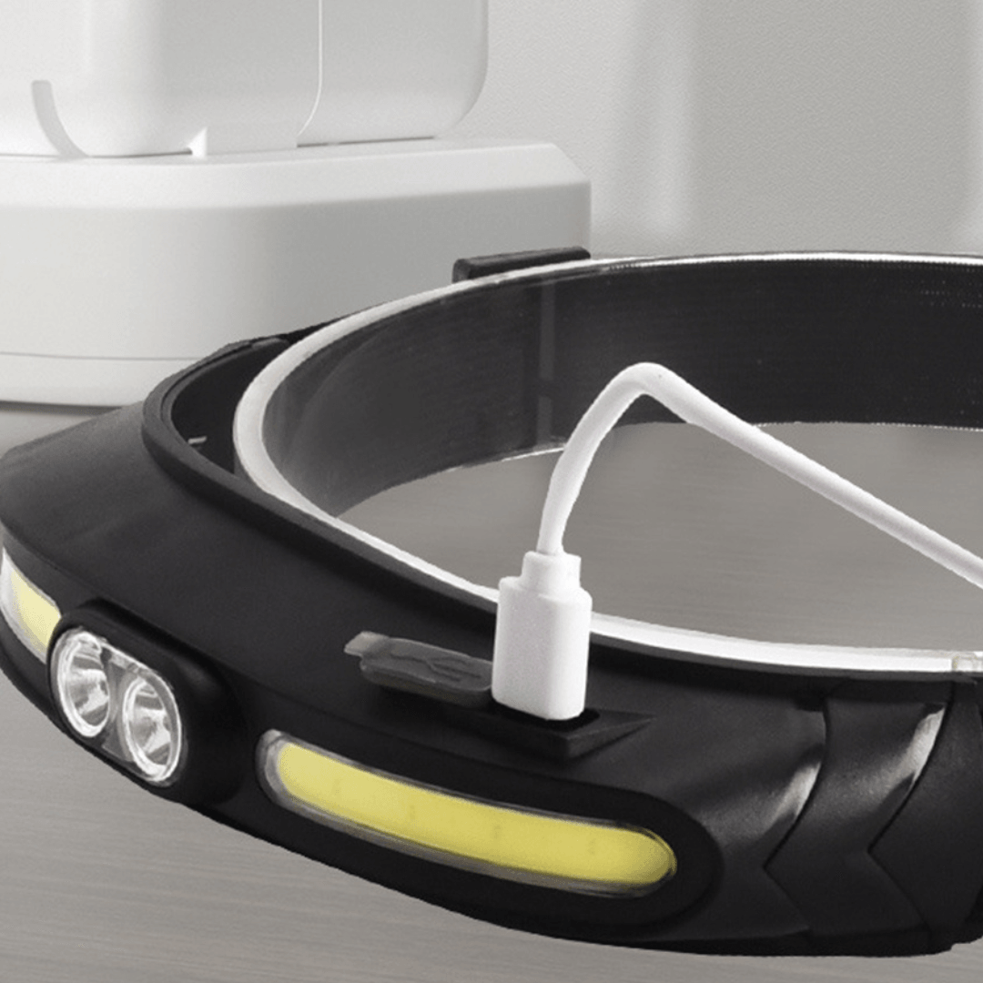 Lanterna LED pentru Cap 3 in 1, cu Banda Reflectorizanta si Incarcare USB