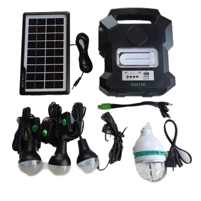 KIT Solar portabil USB, bluetooth, radio FM, MP3, 4 becuri incluse LP-0060 - ReduceriSoc.ro